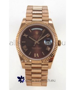 Rolex Day Date Super Clone Brown Dial 40MM 220 Grams Swiss Replica watch 