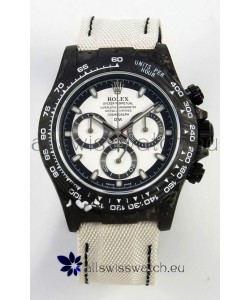 Rolex Daytona Super Clone DiW Cream Carbon V2 Edition Cal.4130 Movement Watch 