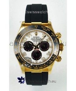 Rolex Daytona Super Clone 116518 Yellow Gold White Dial Original Cal.4130 Movement
