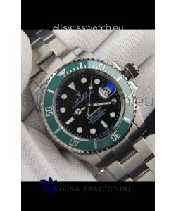 Rolex Submariner Japanese Replica Watch 904L Steel Black Dial Green Ceramic Bezel 