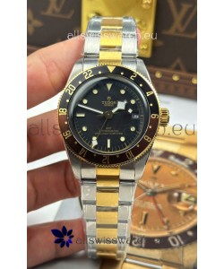 Tudor Black Bay Super Clone GMT Two Tone Black Dial Swiss Replica Watch 