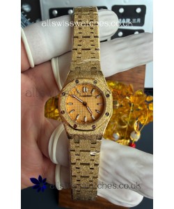 Royal Oak Frosted 67630BA Mini 23MM Yellow Gold Super Clone Watch 