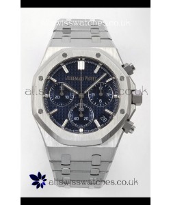 Royal Oak Chrono 26240 Blue Dial FREE SPRUNG MVMNT Steel Caing Super Clone Watch 