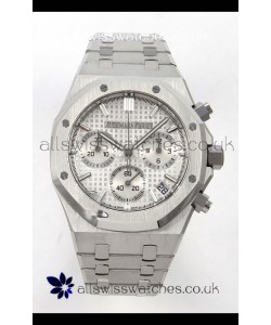 Royal Oak Chrono 26240 White Dial FREE SPRUNG MVMNT Steel Caing Super Clone Watch 
