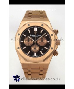 Royal Oak Chrono 26331 Rose Gold Brown Dial Super Clone Watch 