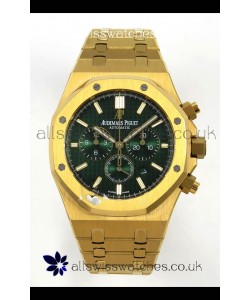 Royal Oak Chrono 26331 Yellow Gold Green Dial Super Clone Watch 