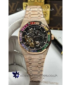 Royal Oak Openworked 15412OR Frosted Rose Gold Super Clone Watch