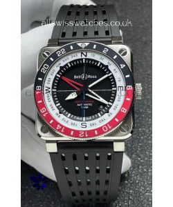 Bell and Ross BR03 GMT Compass Red/Black Bezel Swiss Replica Watch 
