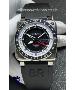 Bell and Ross BR03 GMT Compass Blue/Black Bezel Swiss Replica Watch 
