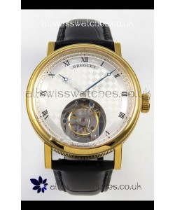 Breguet Classique Tourbillon Yellow Gold Roman Dial Super Clone Watch 