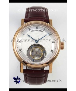 Breguet Classique Tourbillon Rose Gold Roman Dial Super Clone Watch 