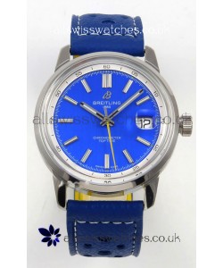 Top Time B31 38mm Blue Dial Yellow Seconds Hands Super Clone Watch 