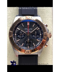 Breitling Chronomat B01 42 Grey Dial Two Tone Rubber Strap Super Clone Watch 