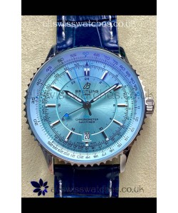 Breitling Navitimer 01 GMT Ice Blue Dial Swiss Replica Watch 
