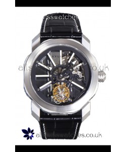 Bvlgari Octo Roma Titanium Watch in White Hour Markers Super Clone Watch 