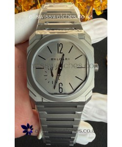 Octo Finissmo 7MM Thick Titanium Case Grey Dial Super Clone Watch 