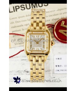PANTHERE de Cartier 22mm Diamonds Dial Yellow Gold Super Clone Watch