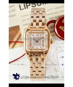 PANTHERE de Cartier 22mm Diamonds Dial Rose Gold Super Clone Watch