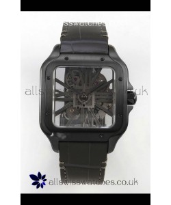 Santos De Cartier Super Clone Watch in Skeleton Dial PVD MLF Coating