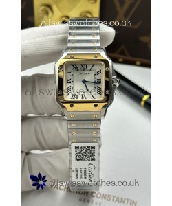 Cartier Santos Swiss Quartz 27MM Two Tone Super Clone Watch