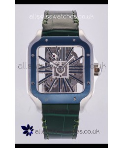 Santos De Cartier Super Clone Watch in Skeleton Dial Two Tone Case