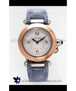 Pasha De Cartier Rose Gold Casing Watch 30MM Super Clone Watch 