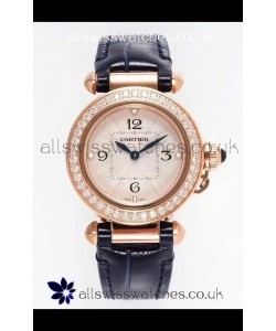 Pasha De Cartier Rose Gold Casing Watch 30MM Super Clone Watch 