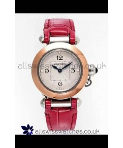 Pasha De Cartier Rose Gold Casing Watch 30MM Super Clone Watch 