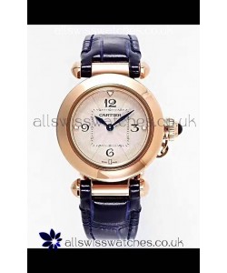 Pasha De Cartier Rose Gold Casing Watch 30MM Super Clone Watch 