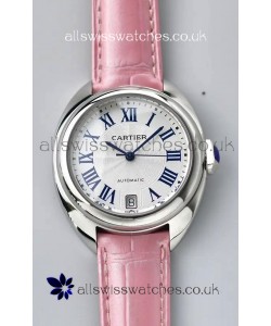 Cle De Cartier 40MM Automatic Super Clone Watch Pink Strap
