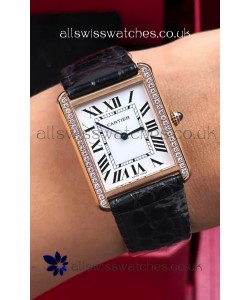 Cartier Tank Solo 27mm Rose Gold Swiss Quartz Super Clone Watch 