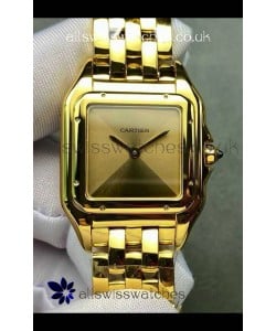 PANTHERE de Cartier 27MM Gold Dial Super Clone Watch 