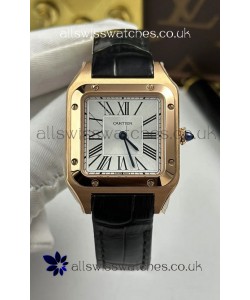Cartier Santos Dumont in Rose Gold Casing 27MM Super Clone Watch 