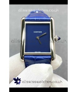 Cartier Tank Louis 25MM Swiss Quartz Blue Dial Watch 