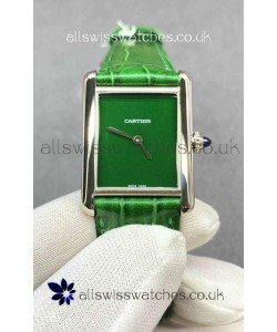 Cartier Tank Louis 25MM Swiss Quartz Green Dial Watch 