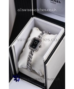 Chanel Premiere Galon Stainless Steel Diamonds Swiss Quartz Watch 