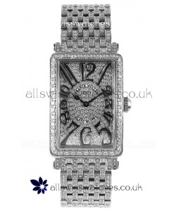 Franck Muller Long Island Stainless Steel Diamonds Swiss Replica Watch 
