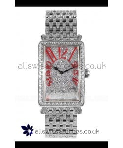 Franck Muller Long Island Stainless Steel Diamonds Swiss Replica Watch 