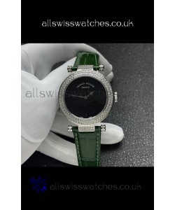 Franck Muller Double Mystery Swiss Quartz Watch in Steel Diamonds Casing