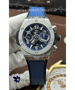 Hublot Big Bang Unico Blue Stainless Steel Casing Super Clone Watch 