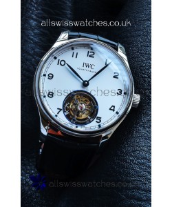 IWC Portuguese Tourbillon Steel Case White Dial Super Clone Watch 
