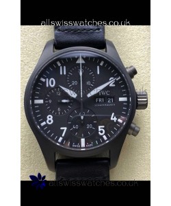 IWC PILOT'S Chronograph Ceramic Black Dial Super Clone Watch 