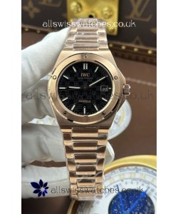 IWC Ingenieur Rose Gold Black Dial Super Clone Watch 