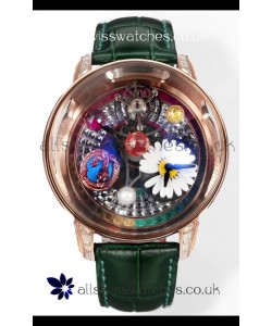 Jacob & CO Astronomia G-Dragon Rose Gold Green Strap Tourbillon Swiss Replica Watch