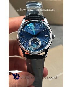 Jaeger LeCoultre Master Ultra Thin Blue Enamel Moonphase Dial Super Clone Watch 