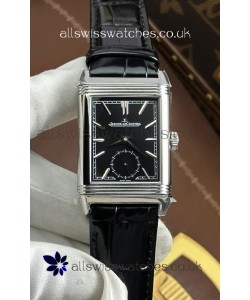 Jaeger LeCoultre Reverso Tribute Duoface Black/Steel Dial Super Clone Watch 