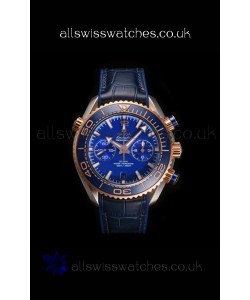 Omega Speedmaster Planet Ocean Two Tone Blue Dial Super Clone Watch 
