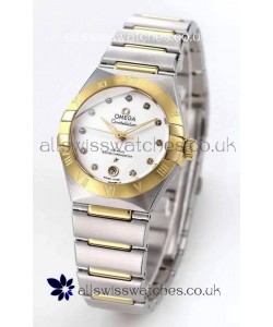 Omega Constellation 29MM Two Tone Yellow Gold White Dial Automatic Super Clone Watch 