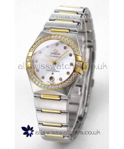Omega Constellation 29MM Two Tone Yellow Gold White Dial Automatic Super Clone Watch 