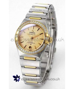 Omega Constellation 29MM Two Tone Yellow Gold Dial Automatic Super Clone Watch 
